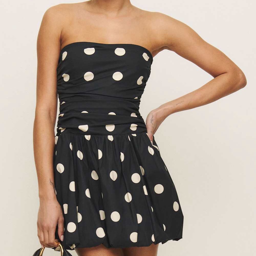 Reformation Clea Dress Black - Size 12